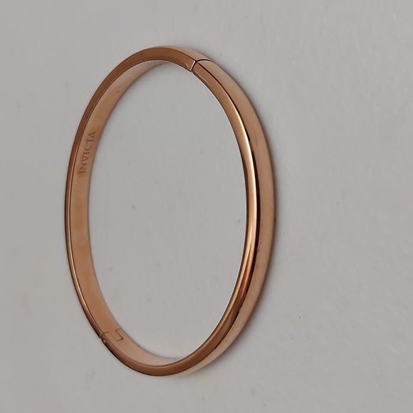 Invicta Jewelry - INVICTA Rose Gold Stainless Steel Hinged Bangle Bracelet